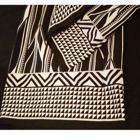 New York & Company wide leg black and white pants - Picture 2 of 7